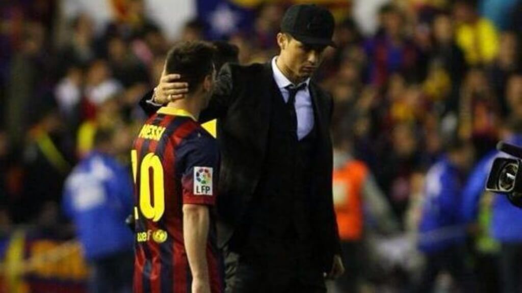  Cristiano y Messi en la final de Copa del Rey en el 2014 (Redes Sociales)