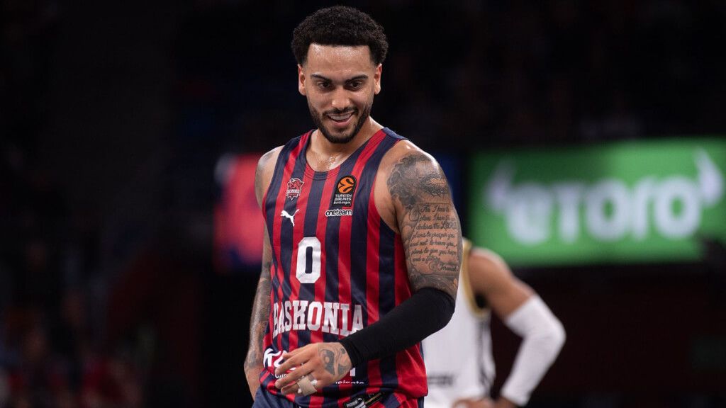  Markus Howard, durante la victoria del Baskonia ante el Villeurbane (foto: Baskonia tw).