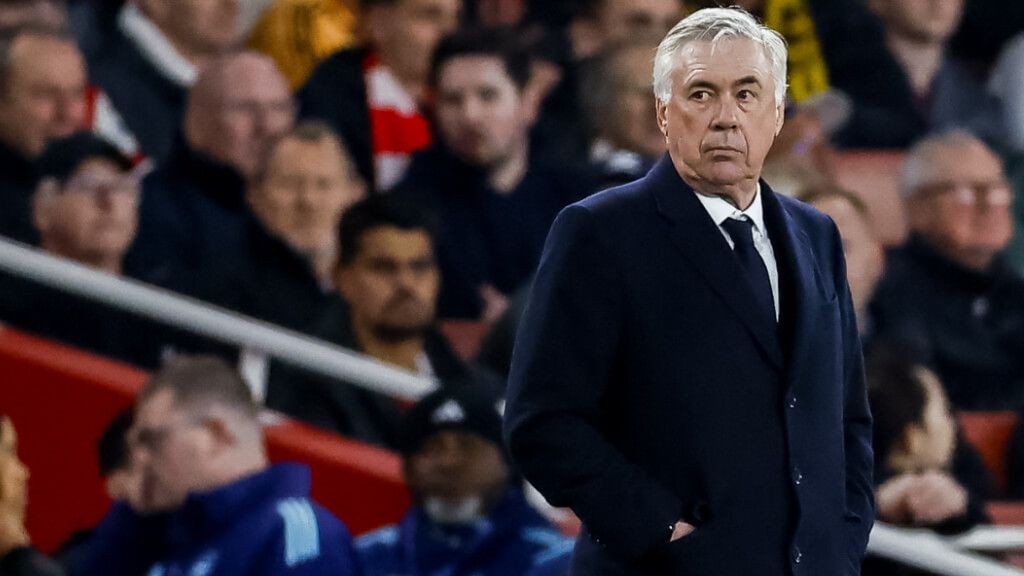 Carlo Ancelotti, en el Emirates Stadium