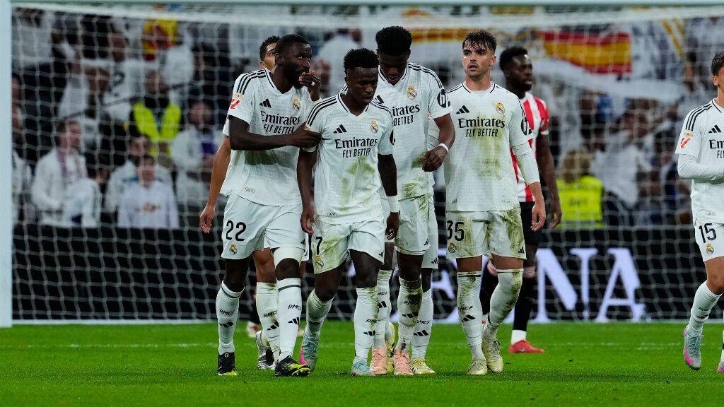  Vinicius, ausente en la celebración de su gol anulado (Cordon Press)