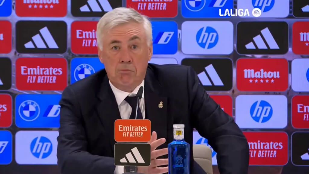 Carlo Ancelotti en rueda de prensa