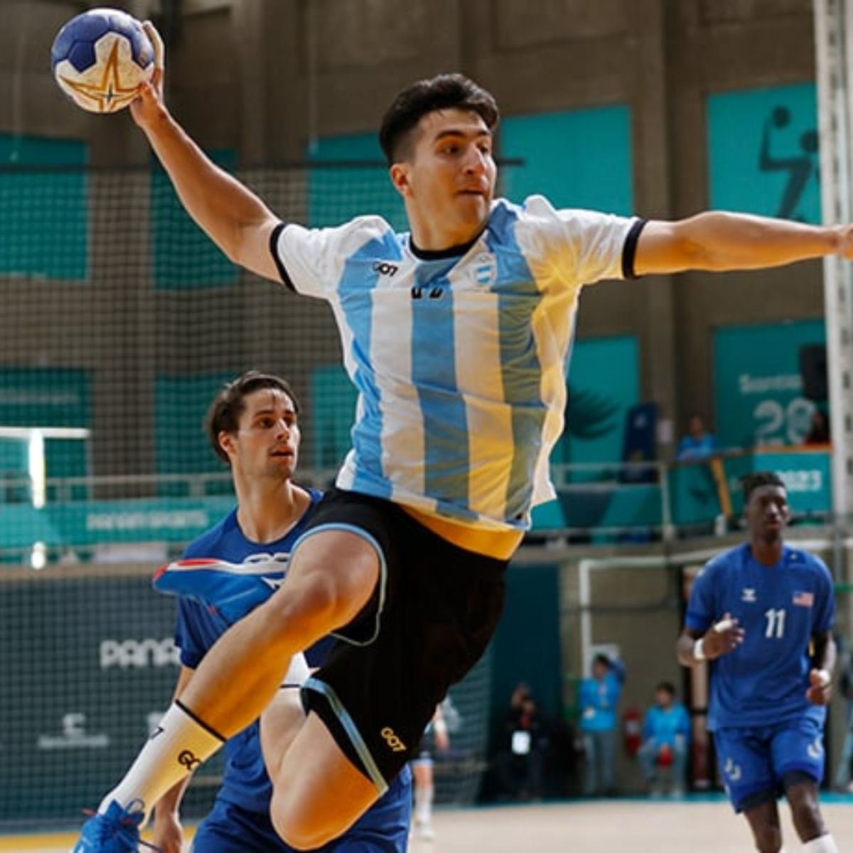 Jugador de la selección argentina durante un partido