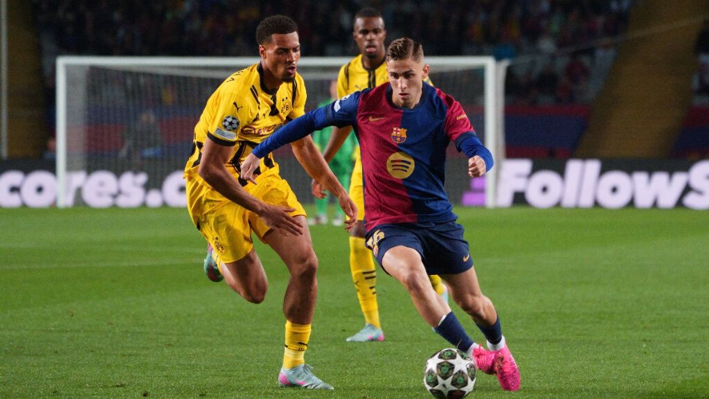  Fermín López, durante el pasado Barcelona-Borussia Dortmund en Champions (foto: Cordon Press).