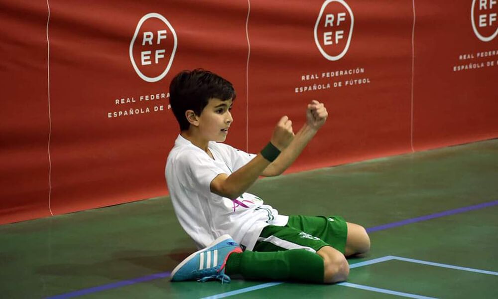  Jorge de Oñate, con la selección benjamín de futsal