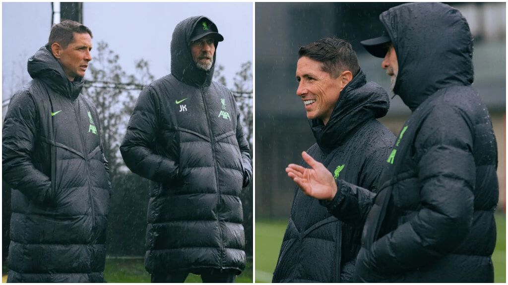  Fernando Torres, pupilo de Jurgen Klopp en un entrenamiento del Liverpool.