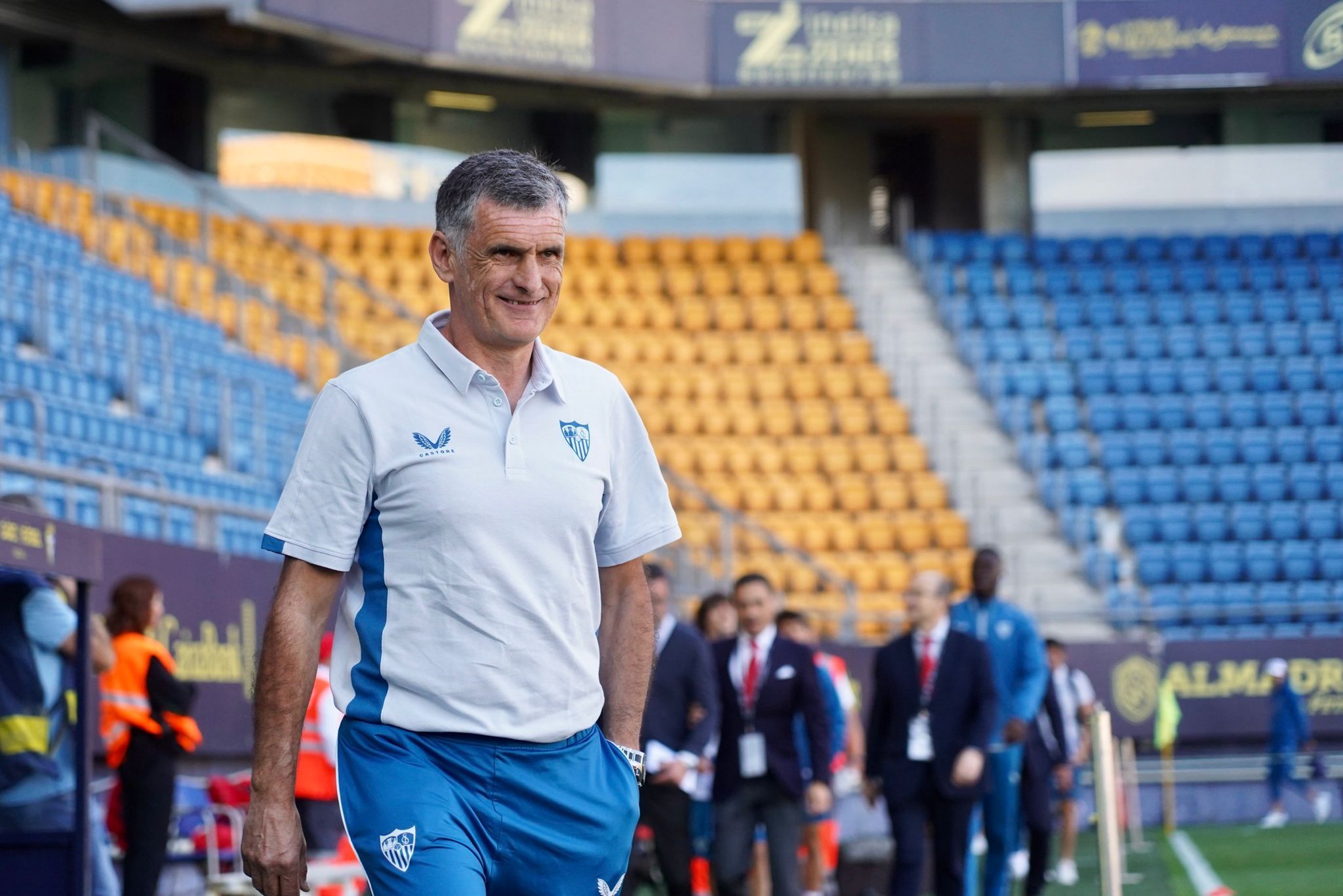  Mendilibar, antes del Cádiz-Sevilla.