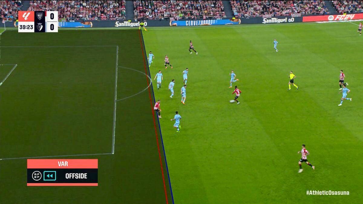  Polémica en Bilbao con el fuera de juego pitado a Alex Berenguer en el Athletic-Osasuna.