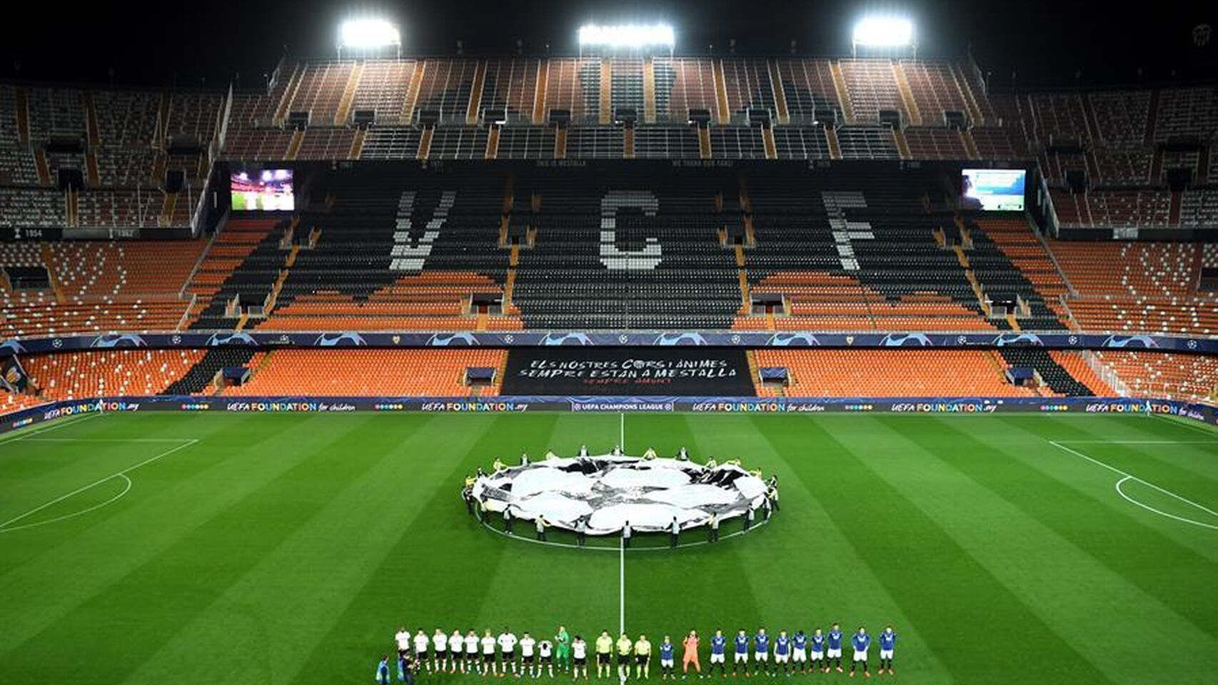  Valencia-Atalanta, Mestalla a puerta cerrada