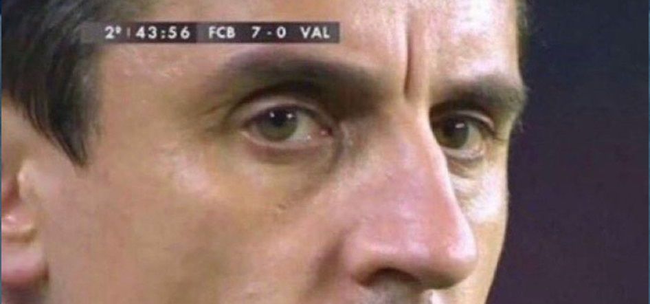  Los hermanos Neville y sus goleadas ante el Barça