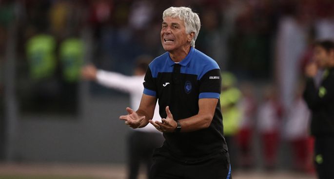 Gasperini, en un partido con la Atalanta.