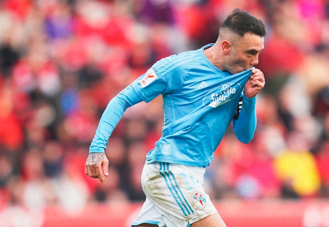  Iago Aspas celebra su gol.