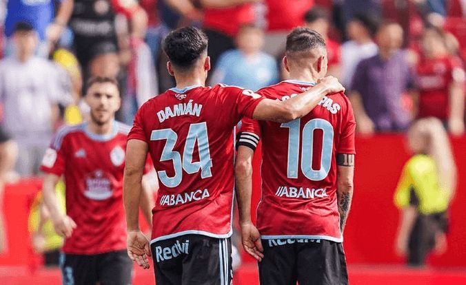 Damián Rodríguez y Iago Aspas.