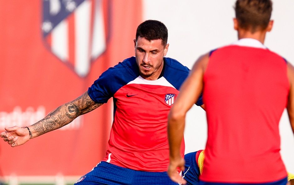  Giménez , en un entrenamiento la pasada temporada.