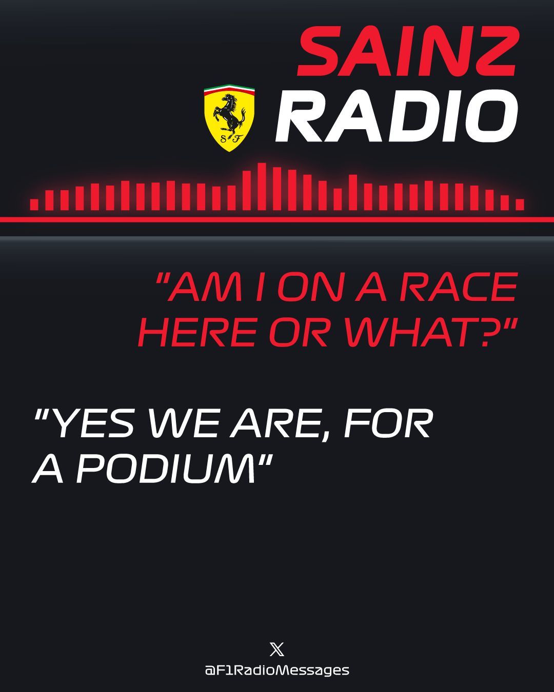 La comunicación de Carlos Sainz por radio (X)