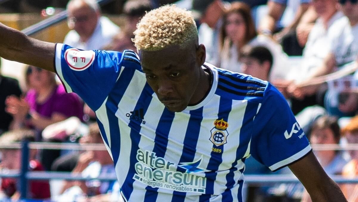 Rahim Alhassane, durante un partido (Foto: Recreativo de Huelva).