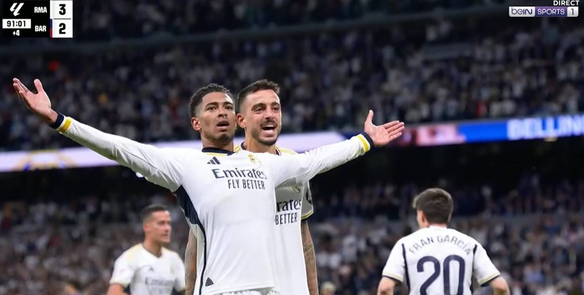 Jude Bellingham celebra su gol ante el FC Barcelona (Redes Sociales)