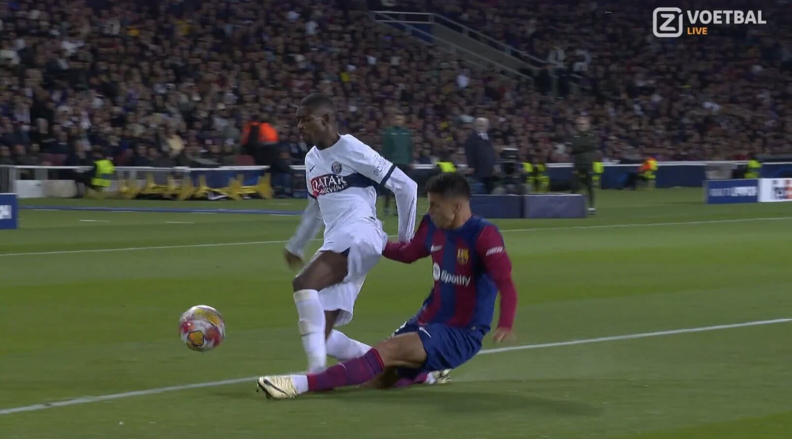  El penalti de Joao Cancelo sobre Dembélé.