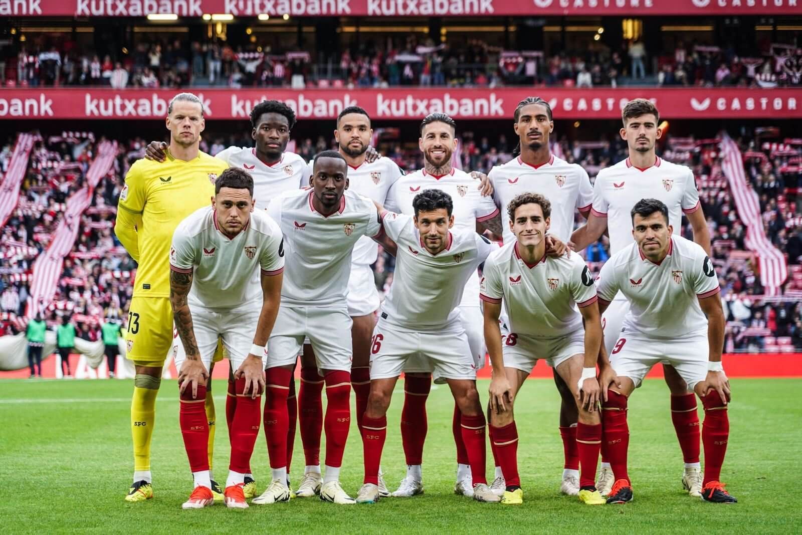  El once del Sevilla ante el Athletic.