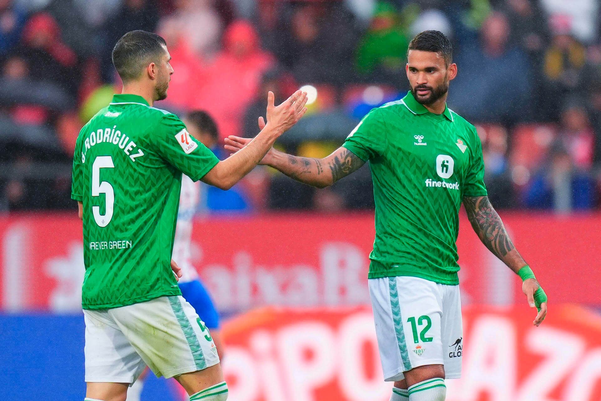  Celebración del gol de Willian José ante el Girona.