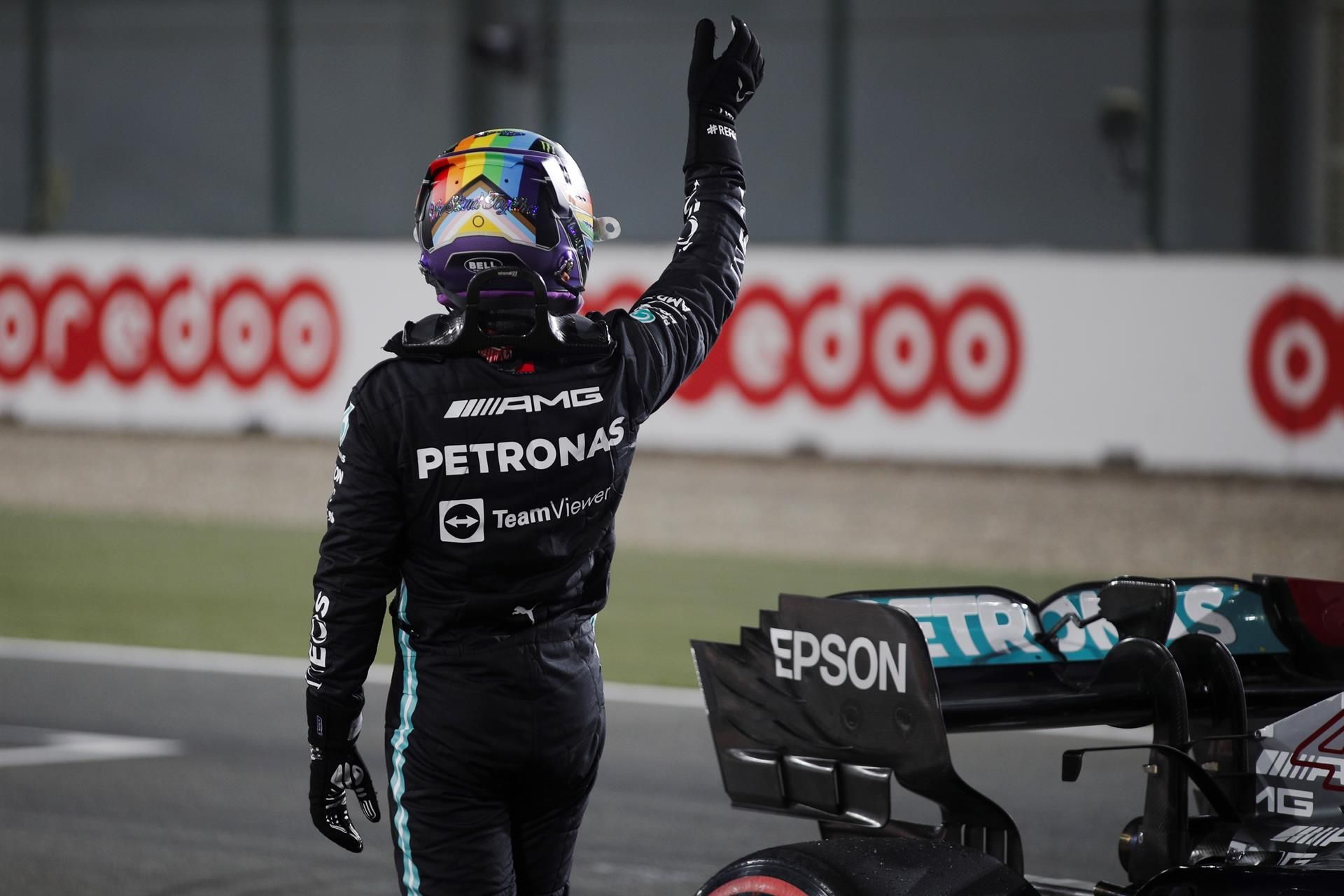 Hamilton, en el GP de Catar (FOTO: EFE).