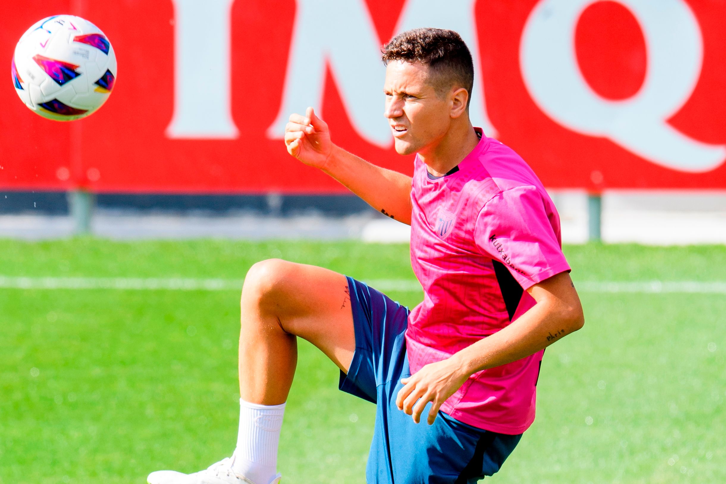  Ander Herrera, única baja en Las Palmas de Ernesto Valverde, entrenando en una semana de trabajo en Lezama.