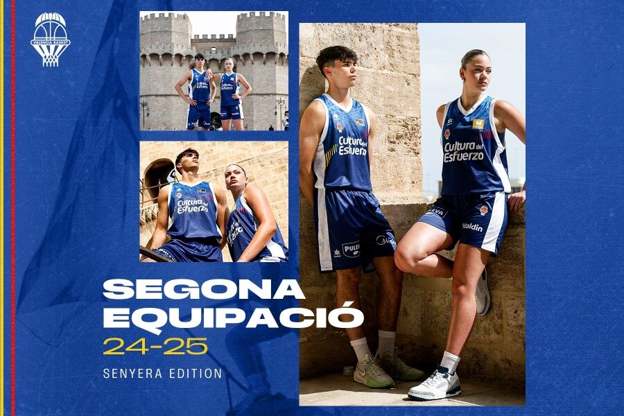  Homenaje a la senyera en la segunda equipación 24-25 del Valencia Basket