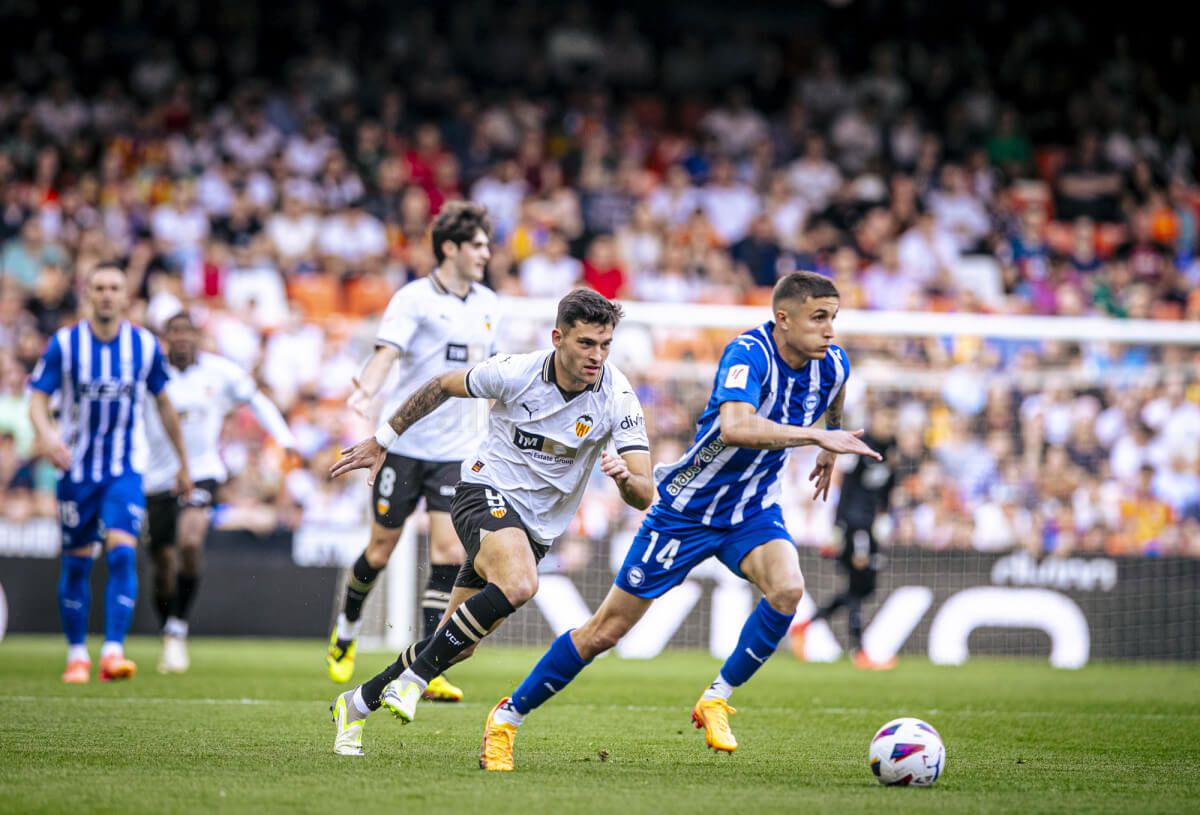  Hugo Duro, ante el Deportivo Alavés.