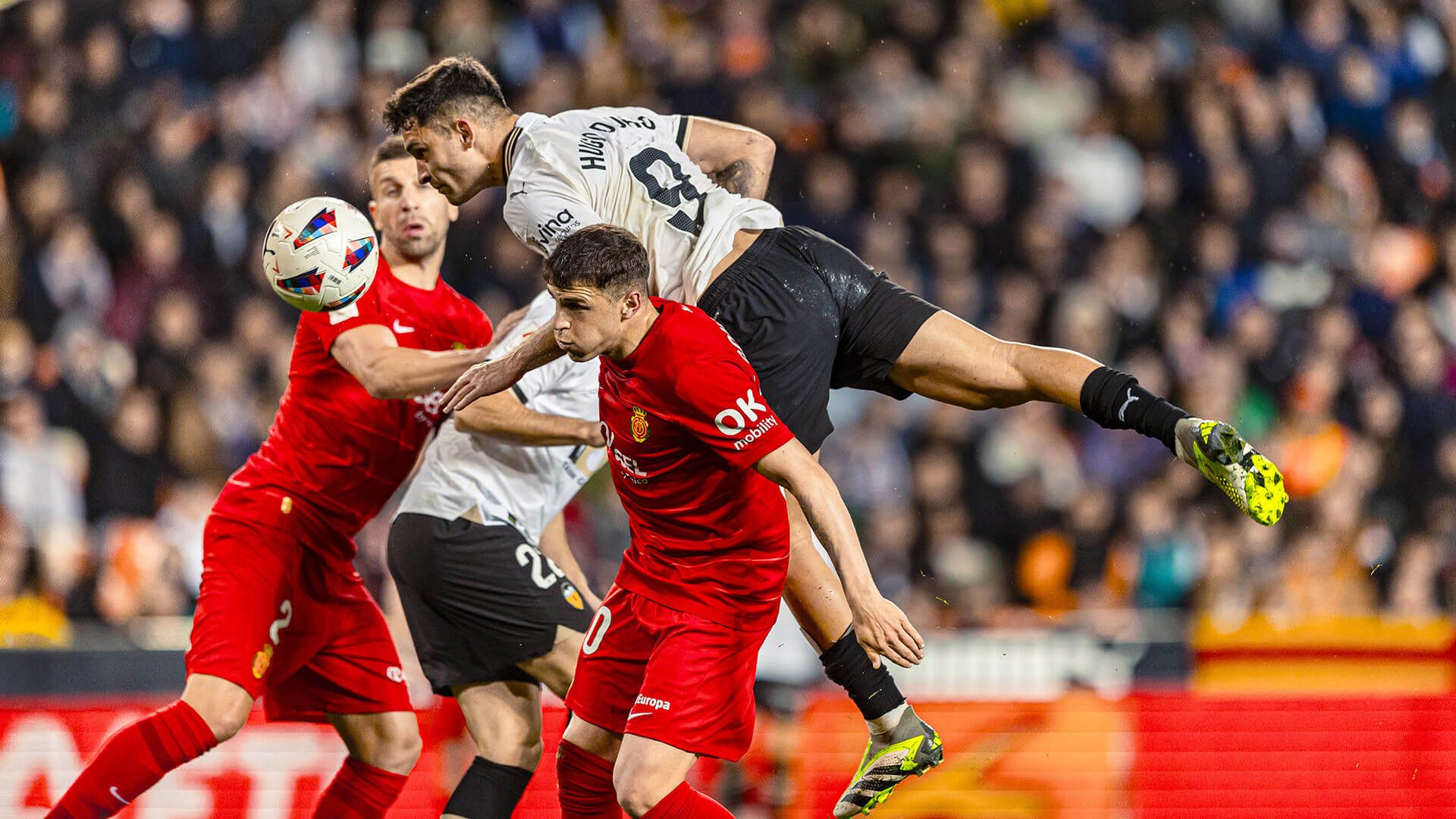 Hugo Duro, ante el RCD Mallorca.