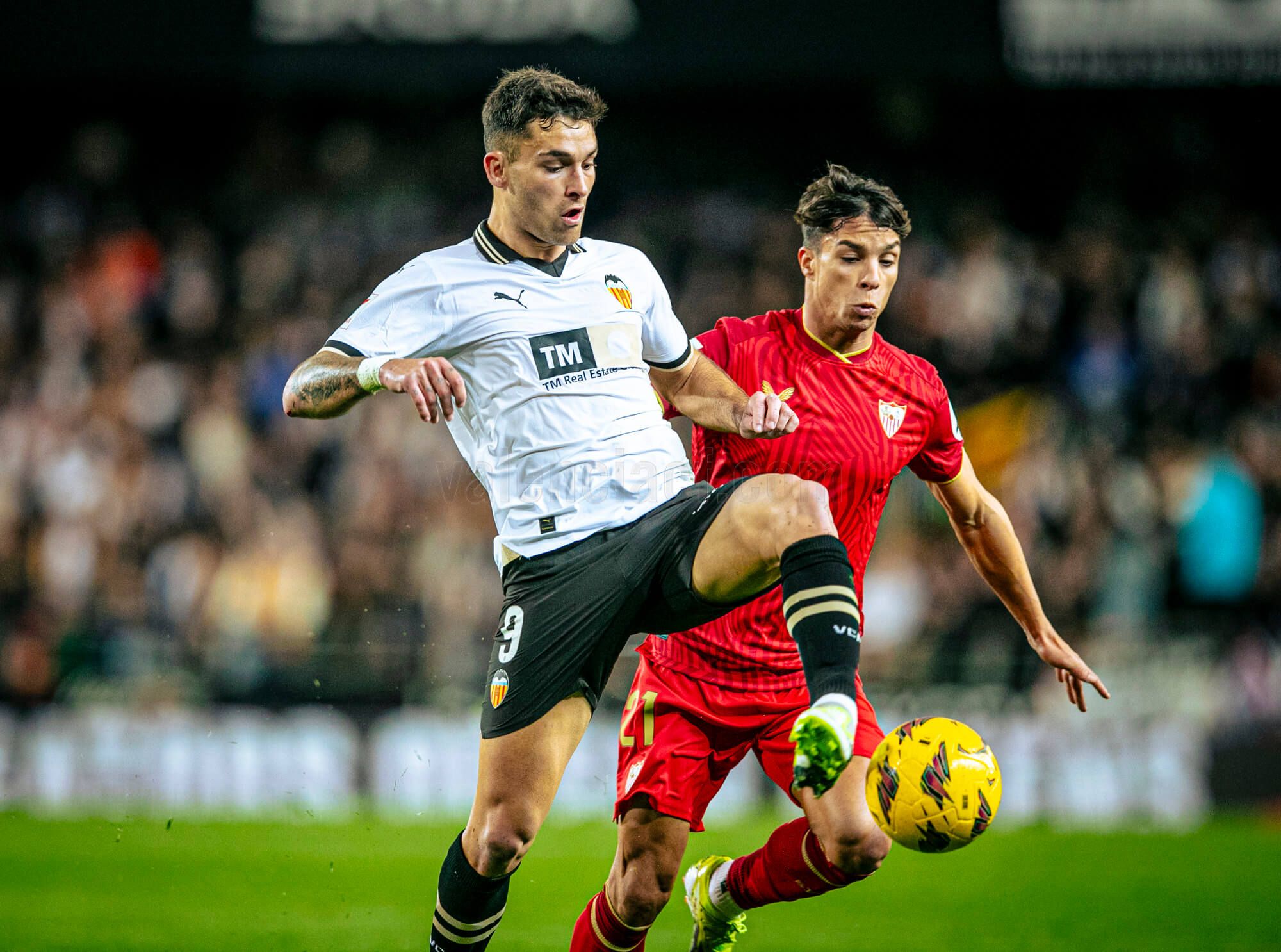  Hugo Duro, ante el Sevilla FC.