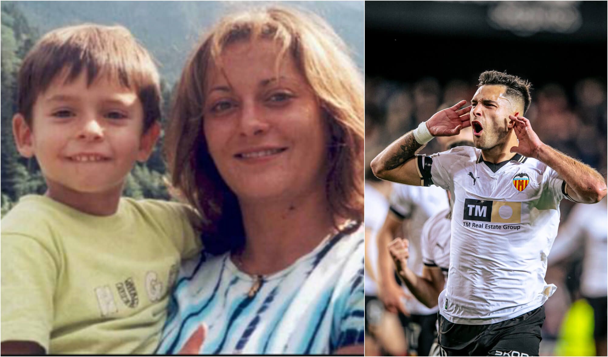  Hugo Duro, de pequeño, con su madre