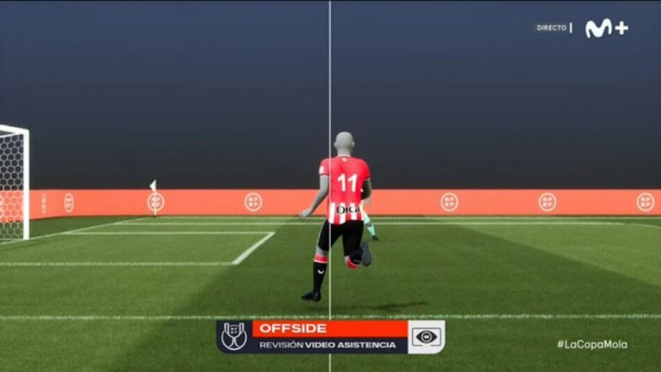  El fuera de juego semiautomático señaló la posición adelantada de Nico Williams (Movistar +)