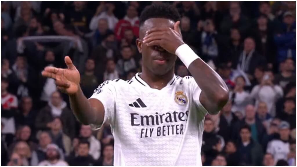  La celebración de Vinicius Jr con el Real Madrid ante el Salzburgo (Movistar +).