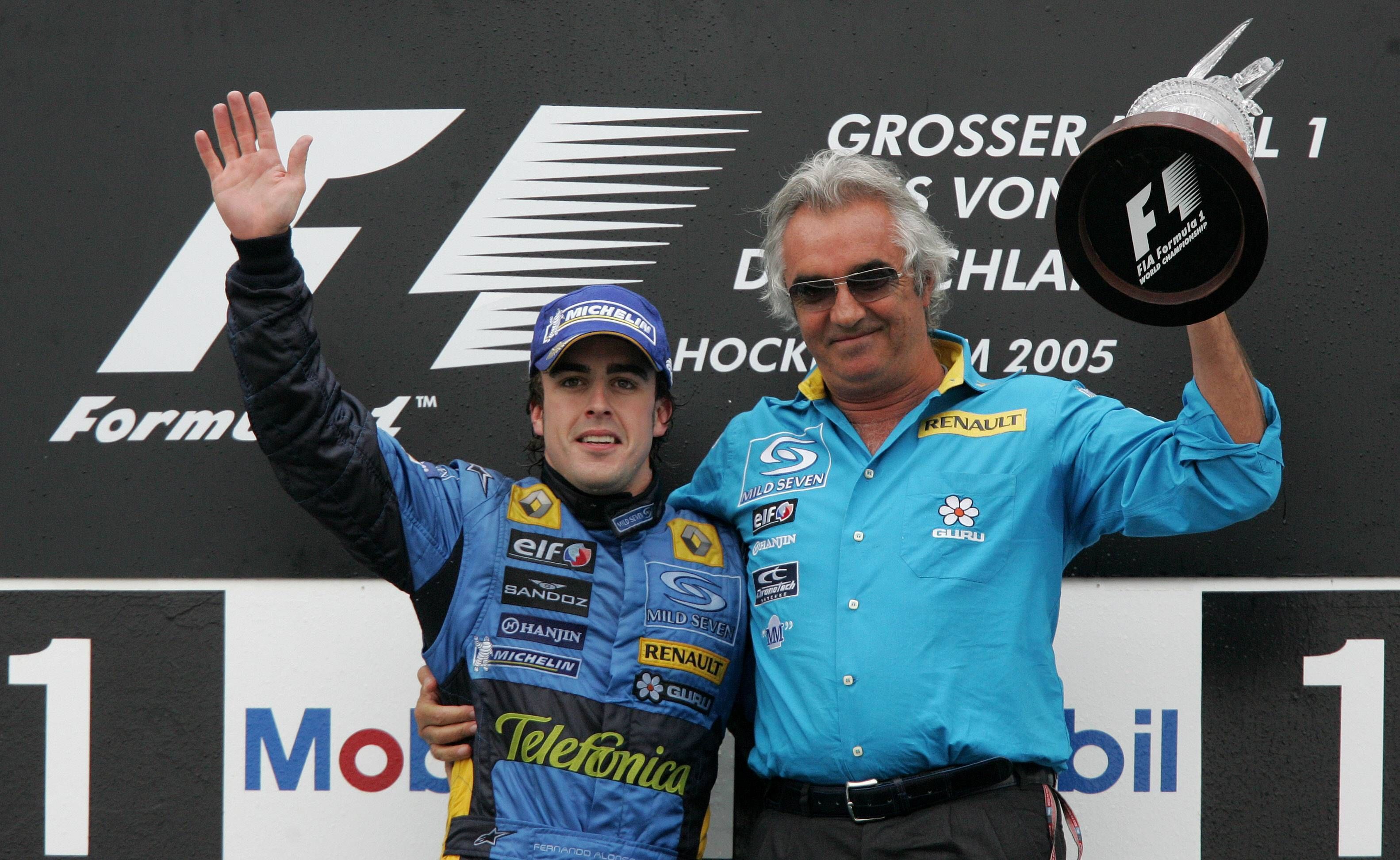 Fernando Alonso y Flavio Briatore, en 2005.