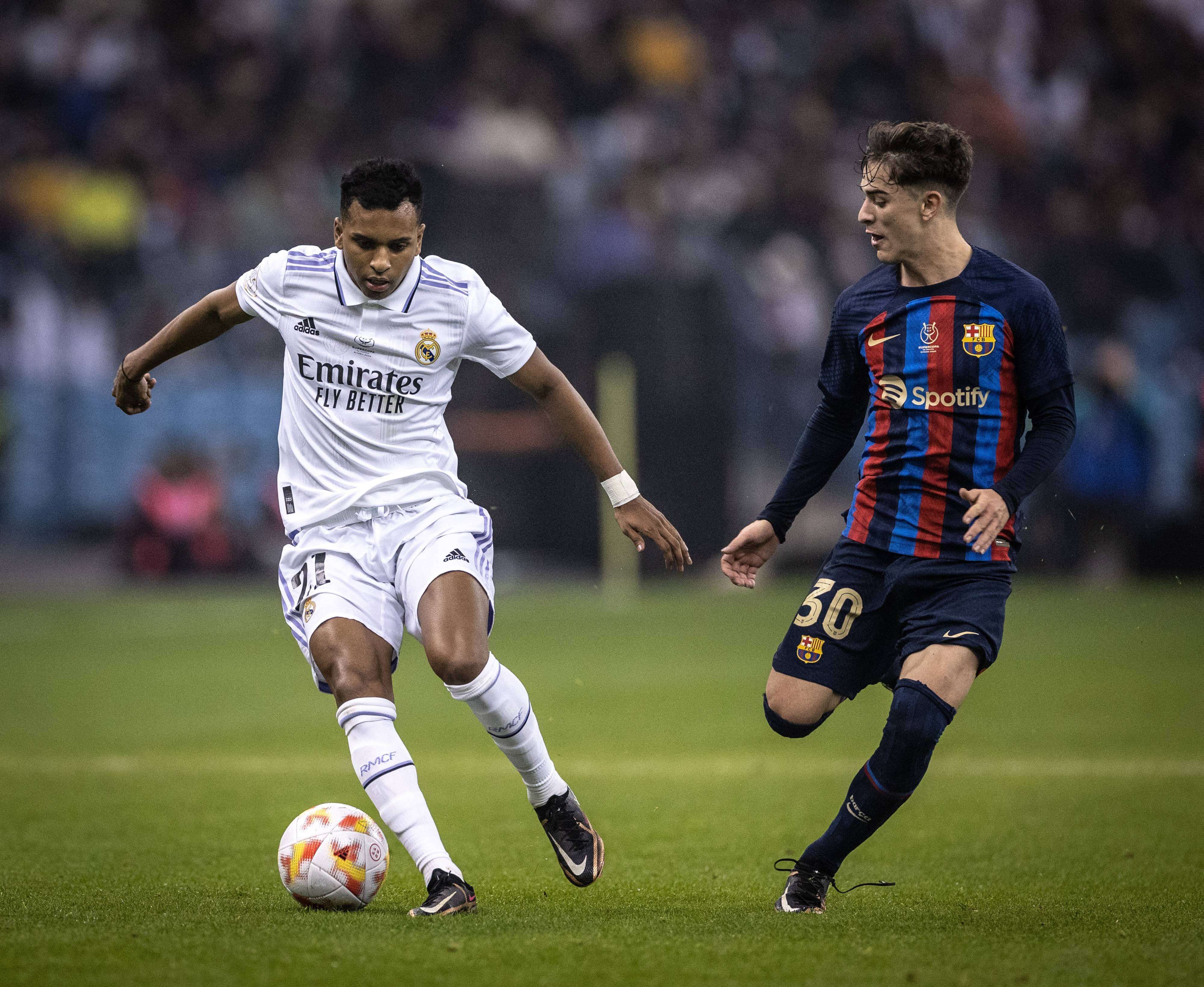 Rodrygo Goes y Gavi en la final de la Supercopa 2023