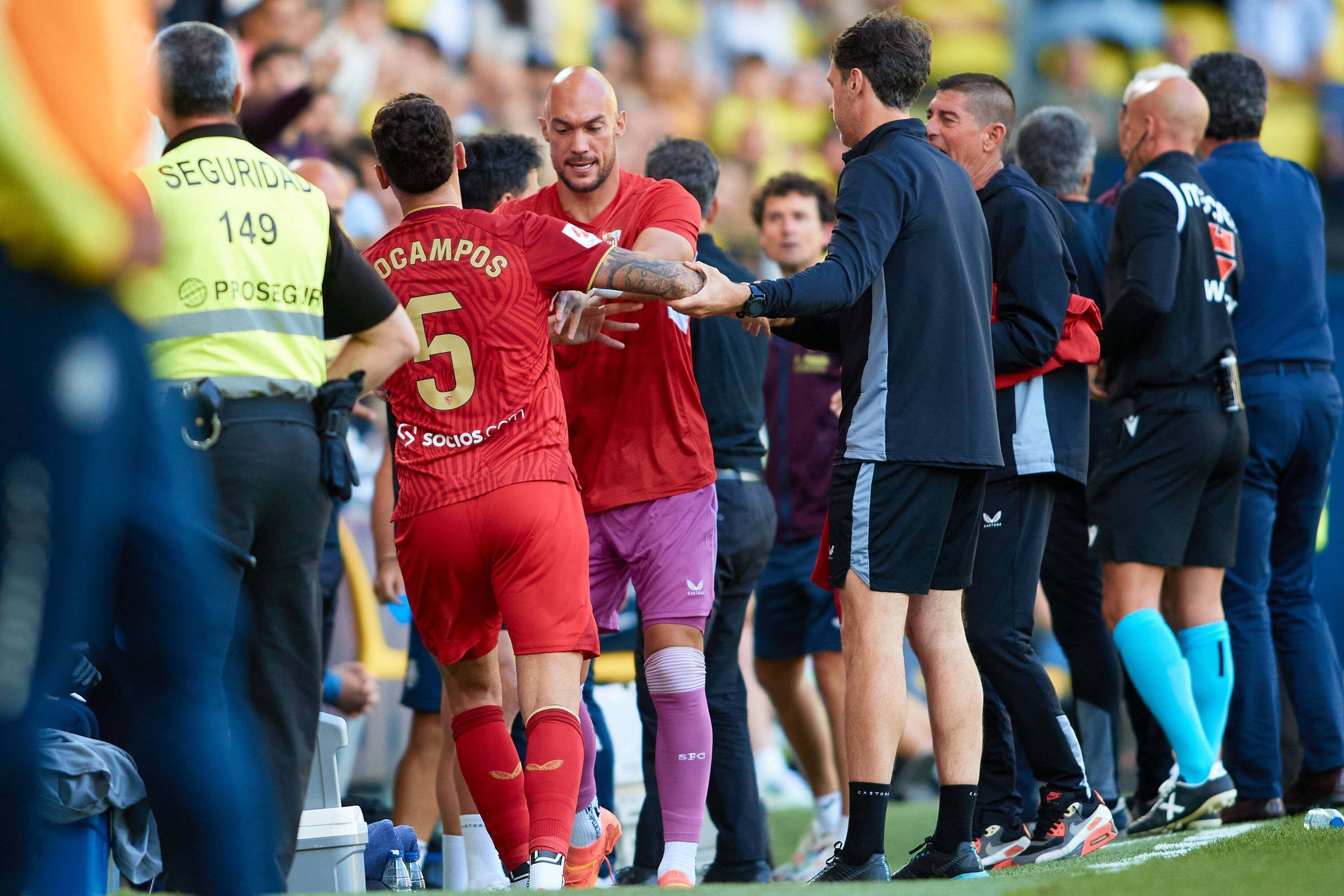  Ocampos, ante el Villarreal.