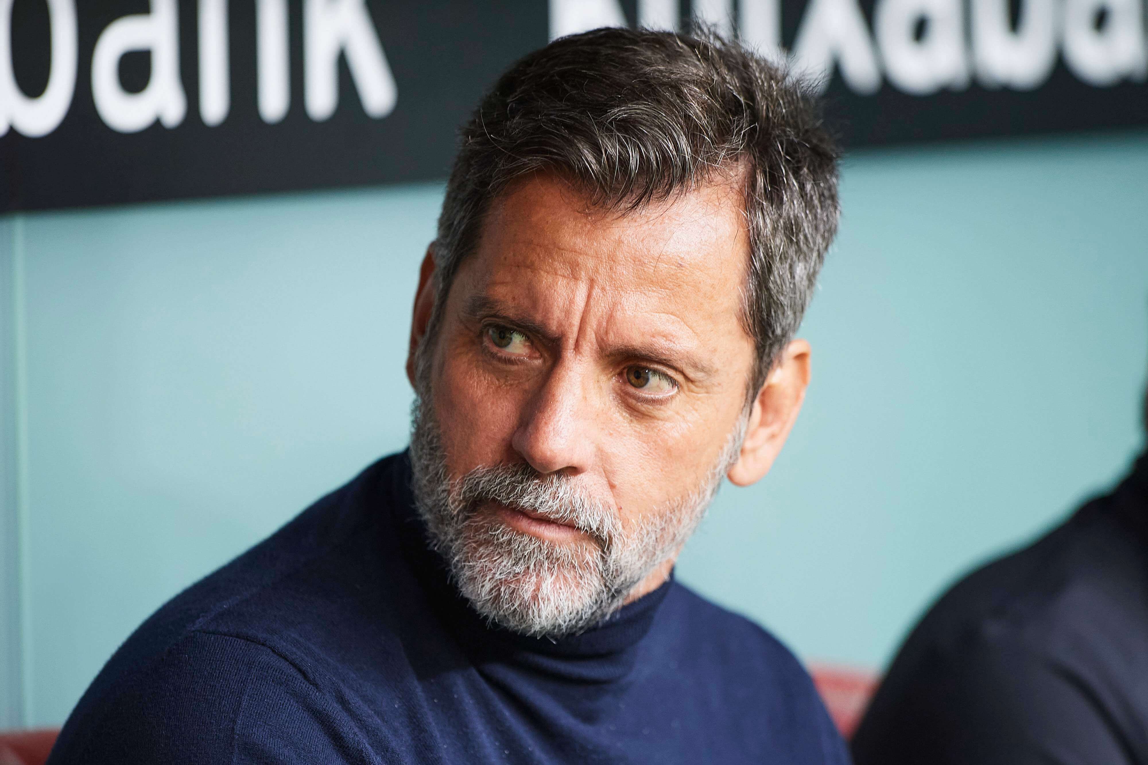  Quique Sánchez Flores, ante el Athletic.