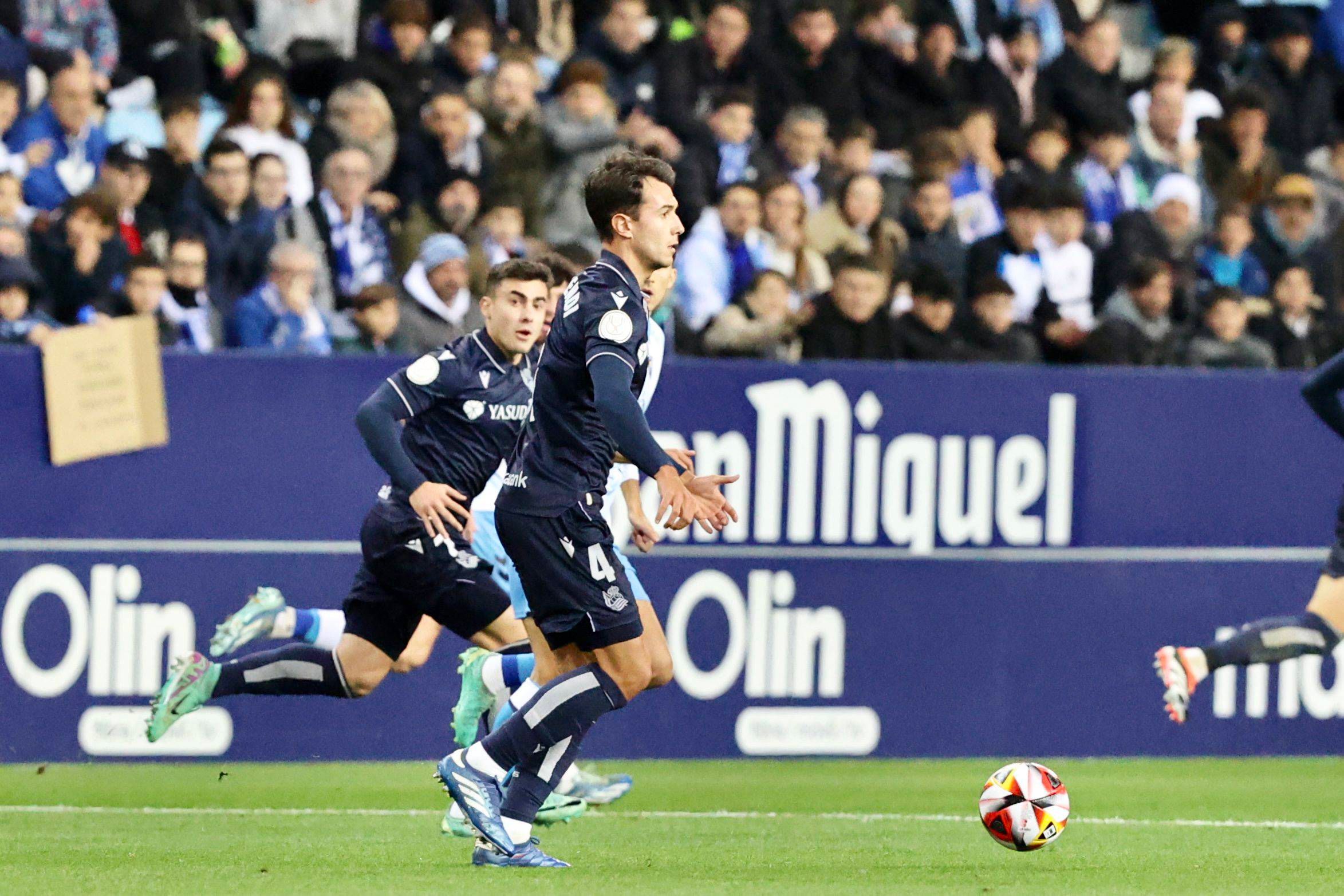 Martín Zubimendi, en el Málaga - Real Sociedad de Copa.