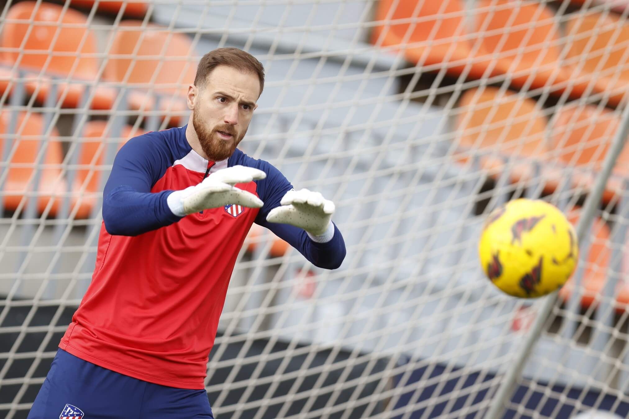 Jan Oblak, en una sesión del Atlético.