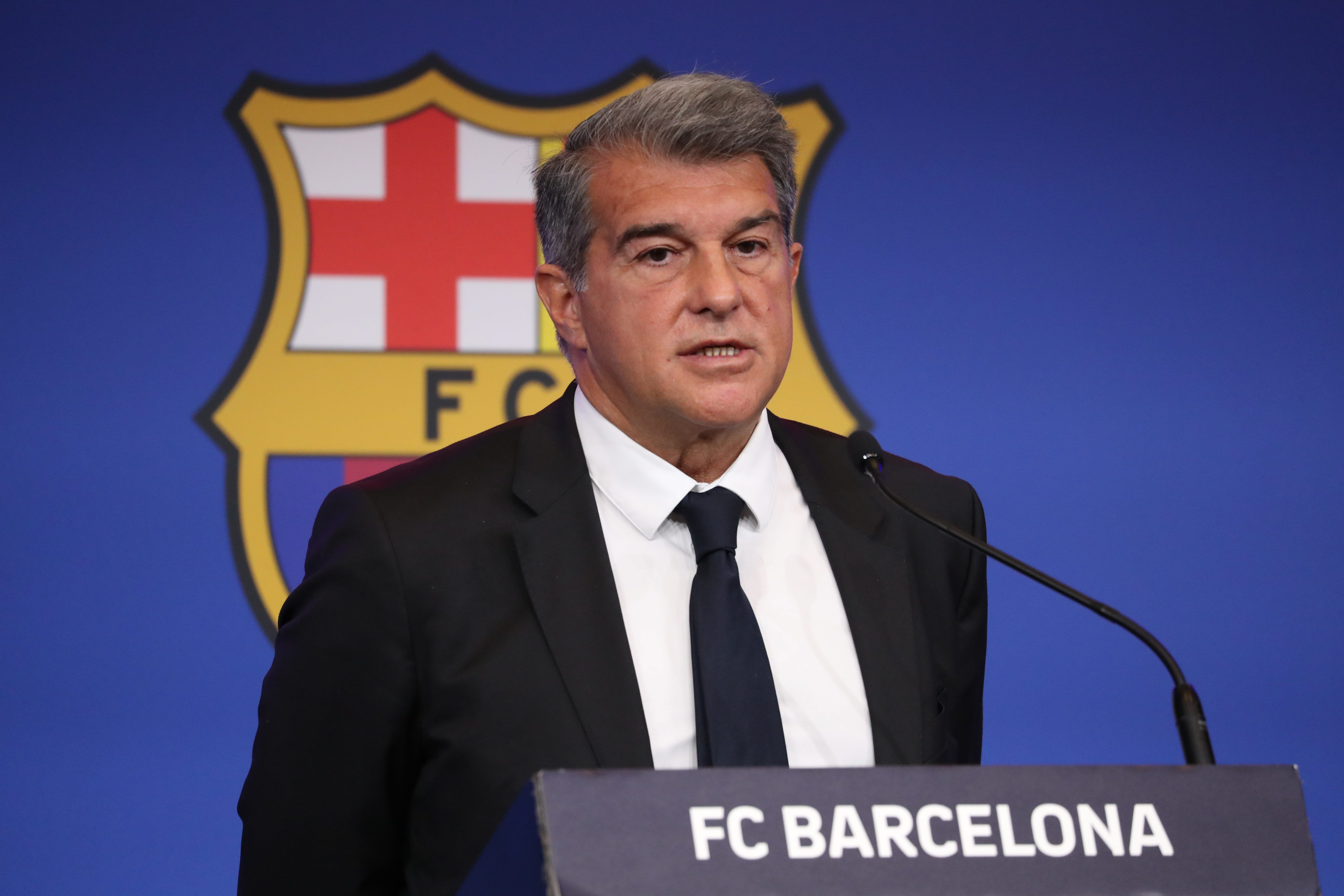  Joan Laporta, en rueda de prensa.