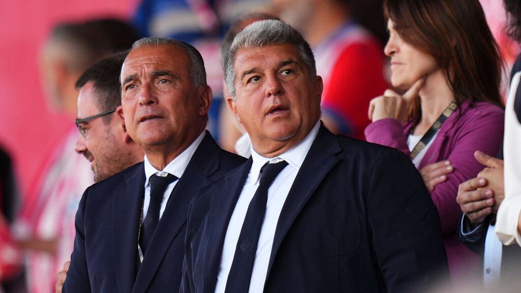  Joan Laporta durante un partido del FC Barcelona (Fuente: Cordon Press)
