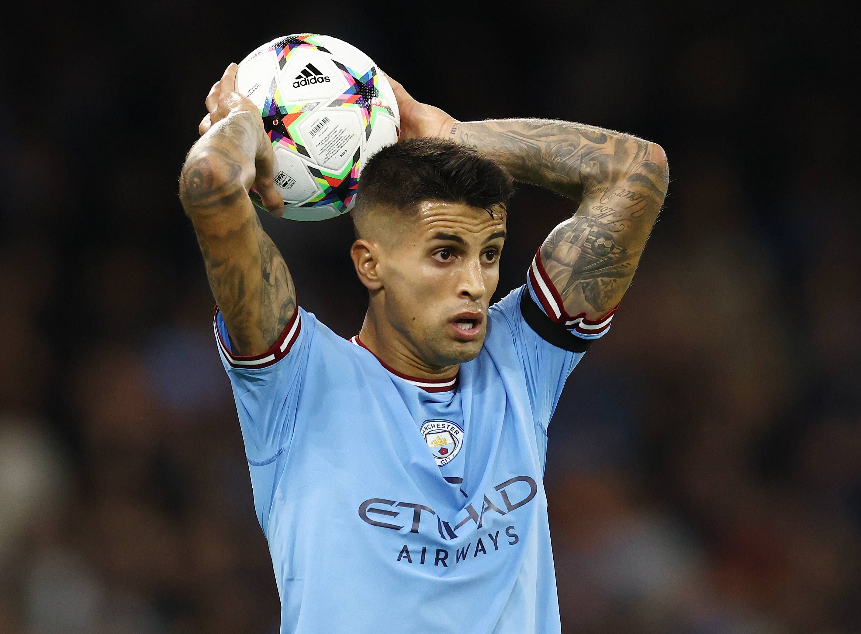  Joao Cancelo, en un partido de Champions con el City.