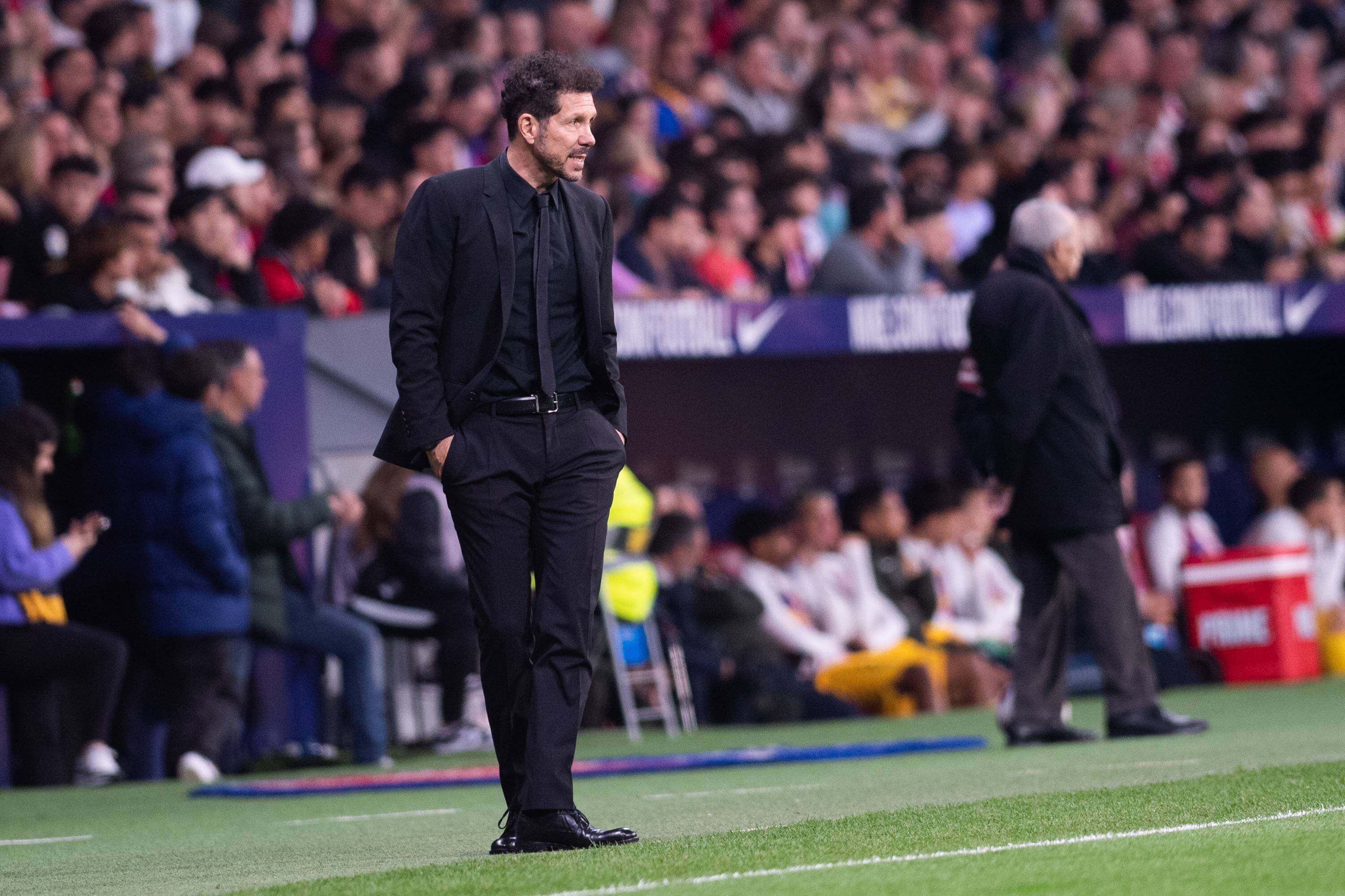  Diego Pablo Simeone, en el Atlético-Barcelona.
