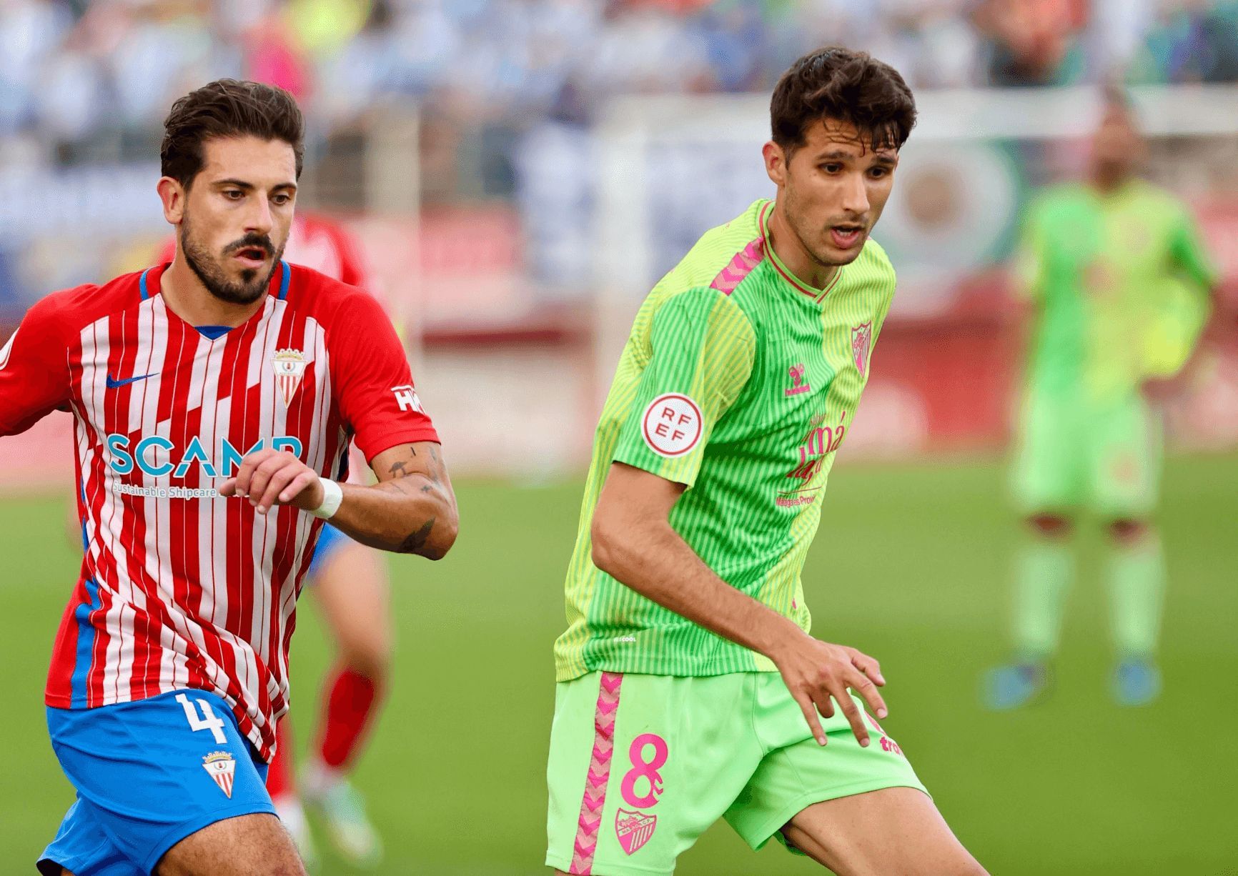 Juanpe, en un partido del Málaga a domicilio. (MCF)