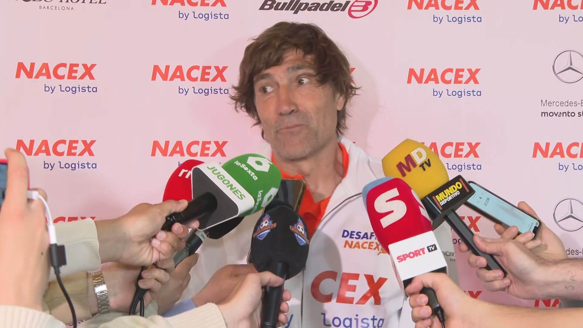 Julio Salinas, en la zona mixta del evento.