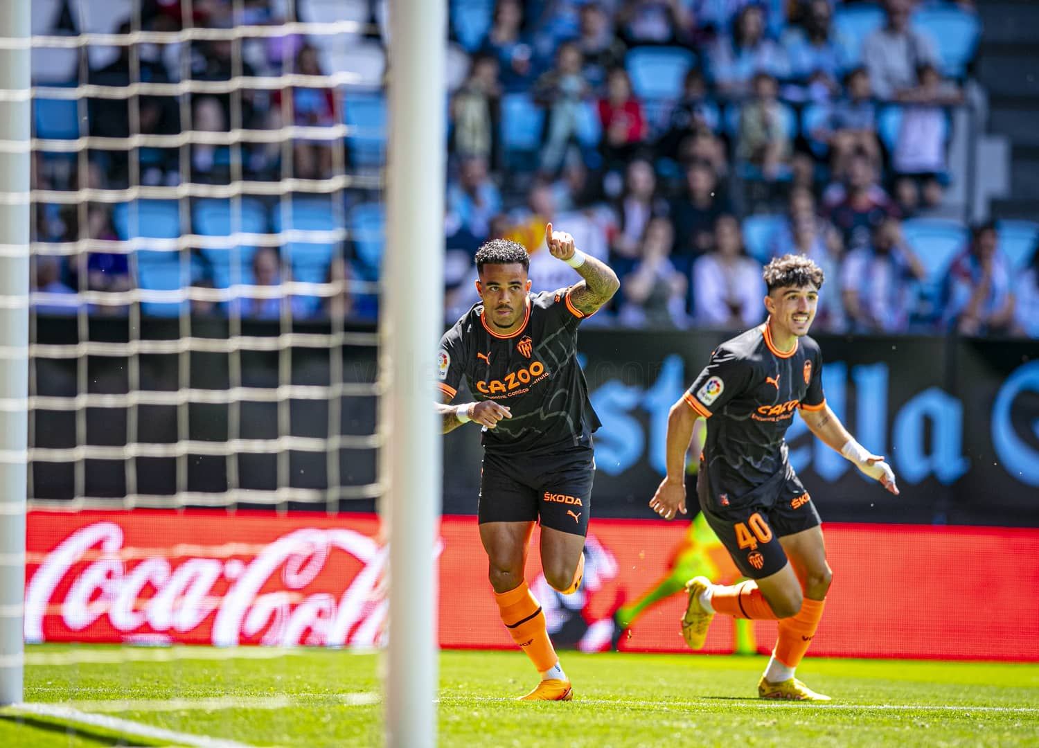  Justin Kluivert, en el Celta - Valencia.
