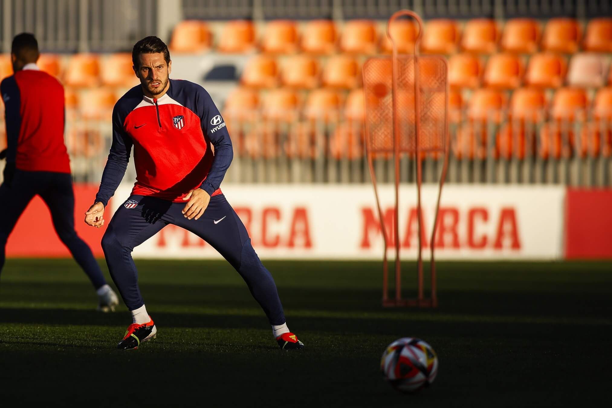  Koke, en una sesión del Atlético.