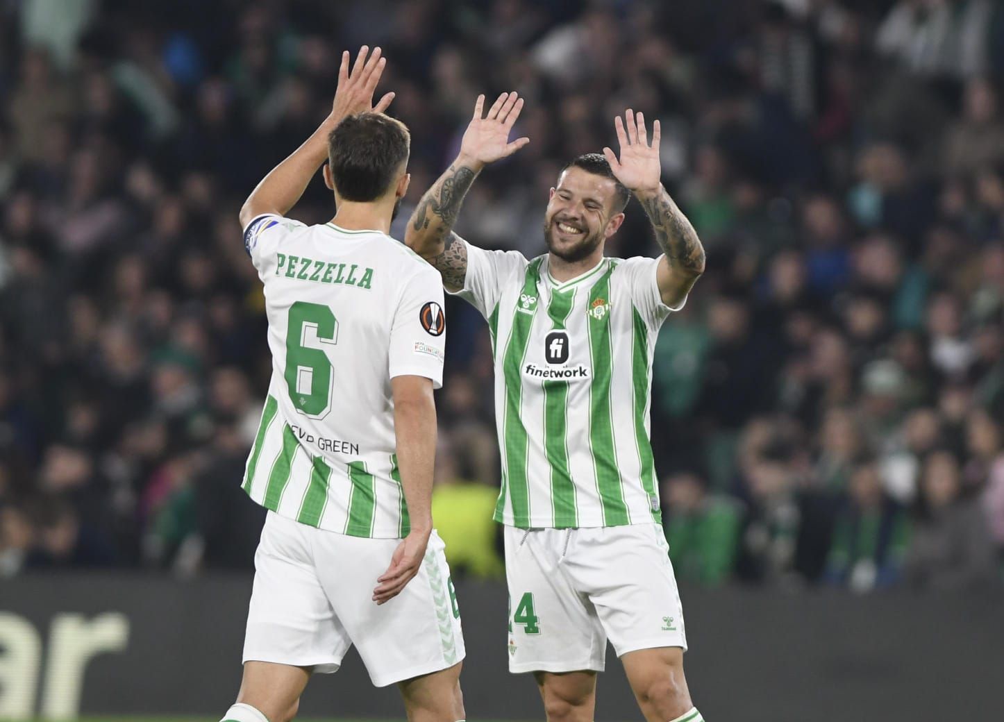  La celebración del gol de Aitor Ruibal al Aris