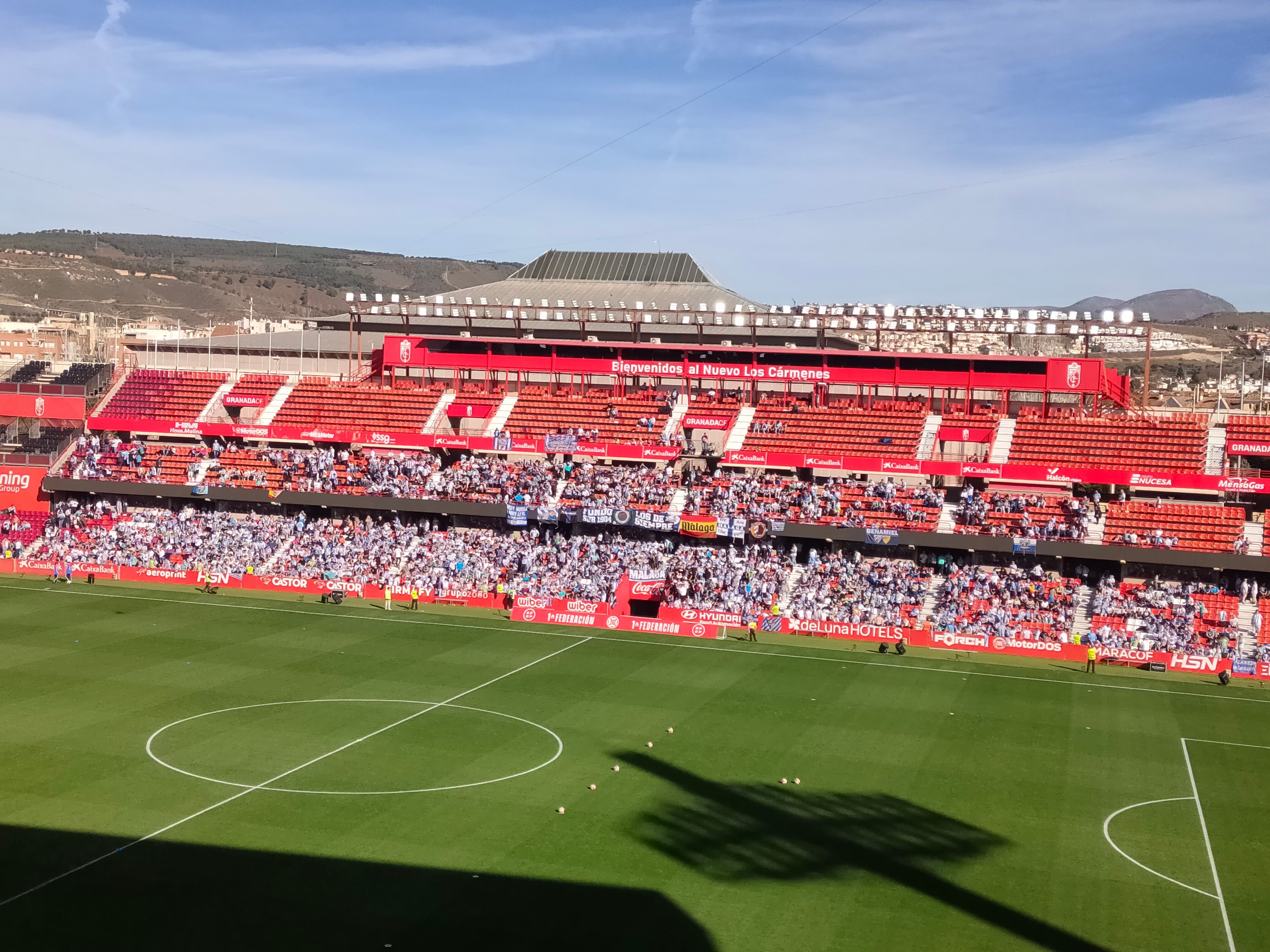 La zona de Preferencia, donde se ubica la afición del Málaga. (A. Fuentes)