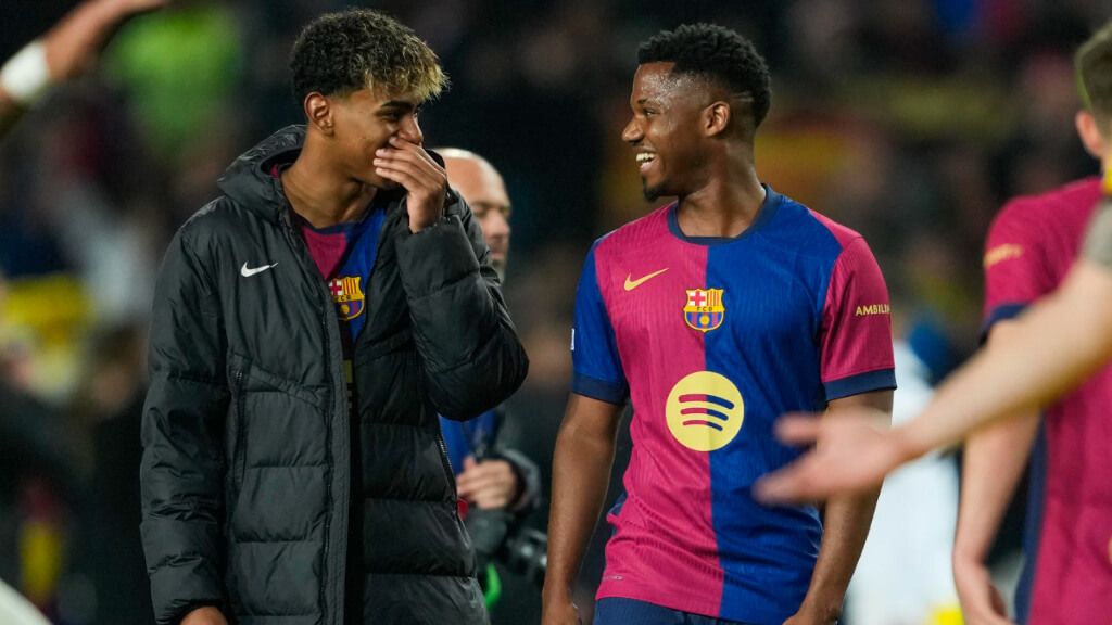  Lamine Yamal y Ansu Fati (Fuente: EFE)