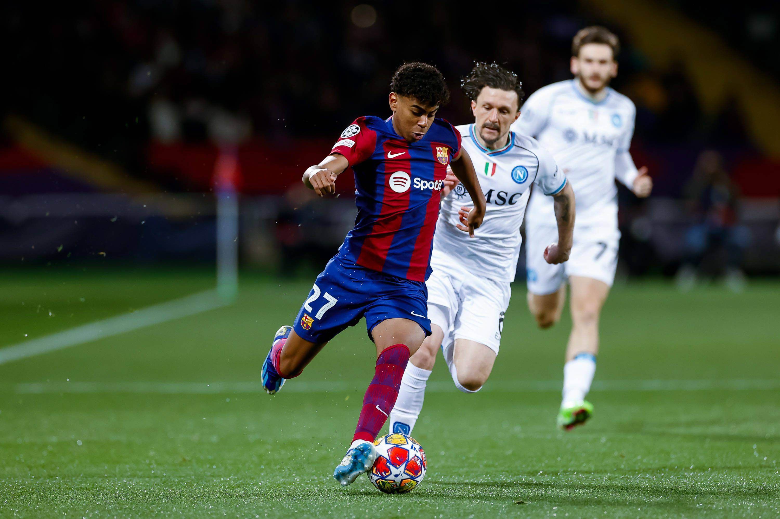  Lamine Yamal en el Barça - Nápoles de Champions